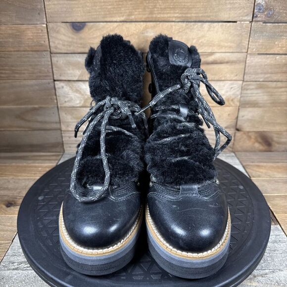 Cole Haan Grand Explore Womens Sz 6 B Waterproof Faux Fur Ankle Boots - Picture 2 of 10